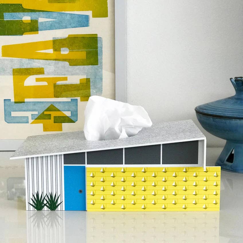Midcentury Tissue Box Cover - Wedge House - Image 3