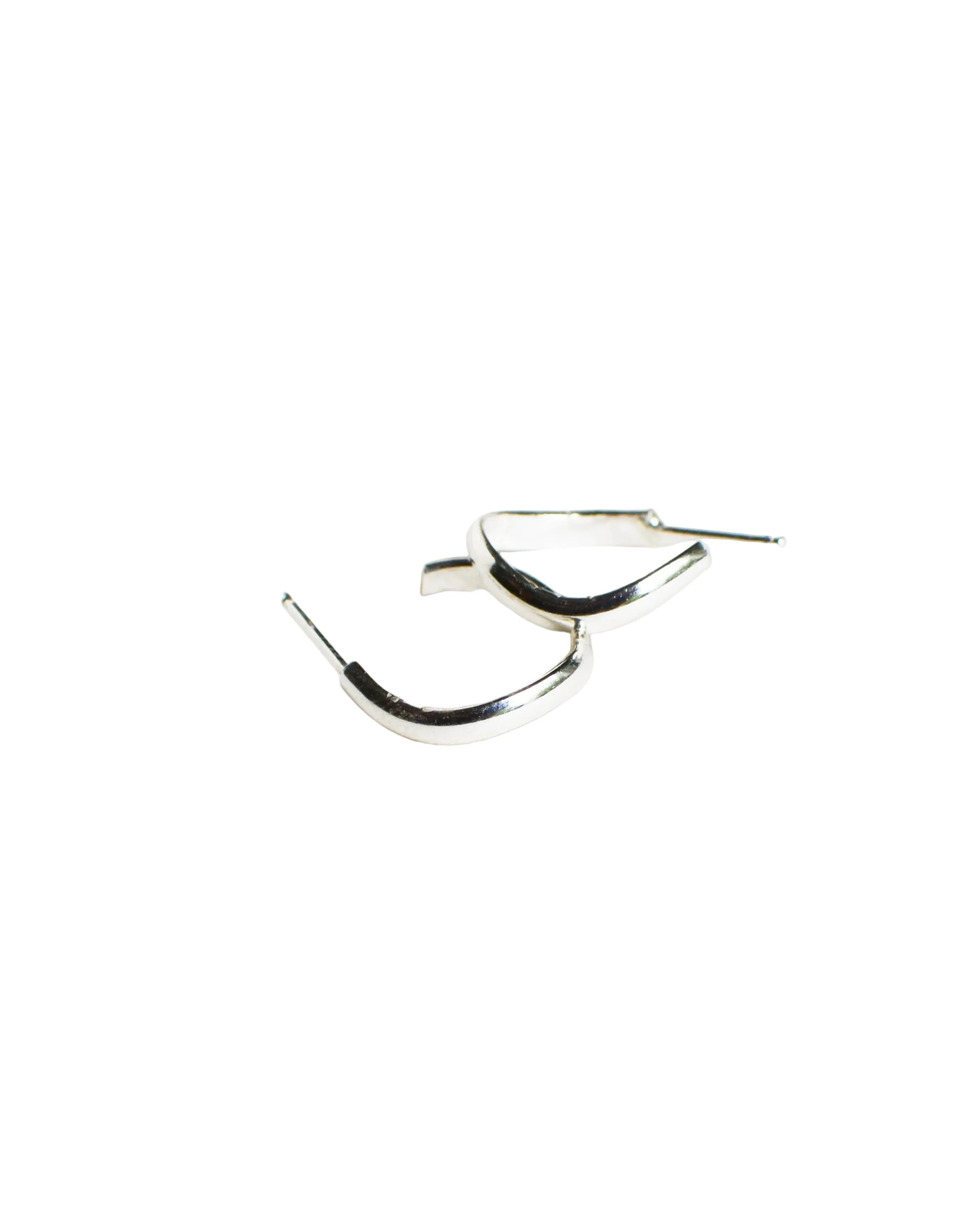 Mini Silver Heli Hoops