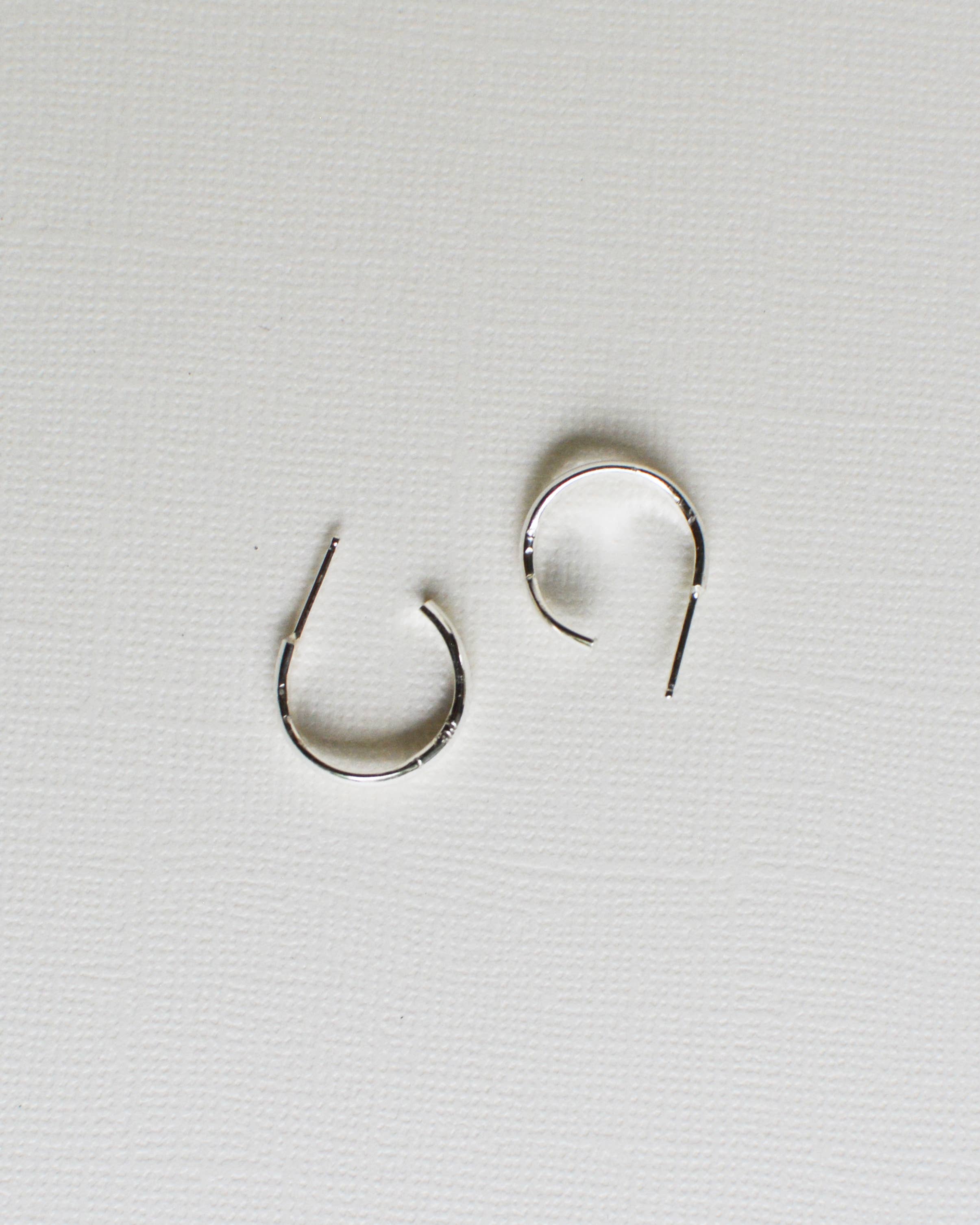 Mini Silver Heli Hoops - Image 3