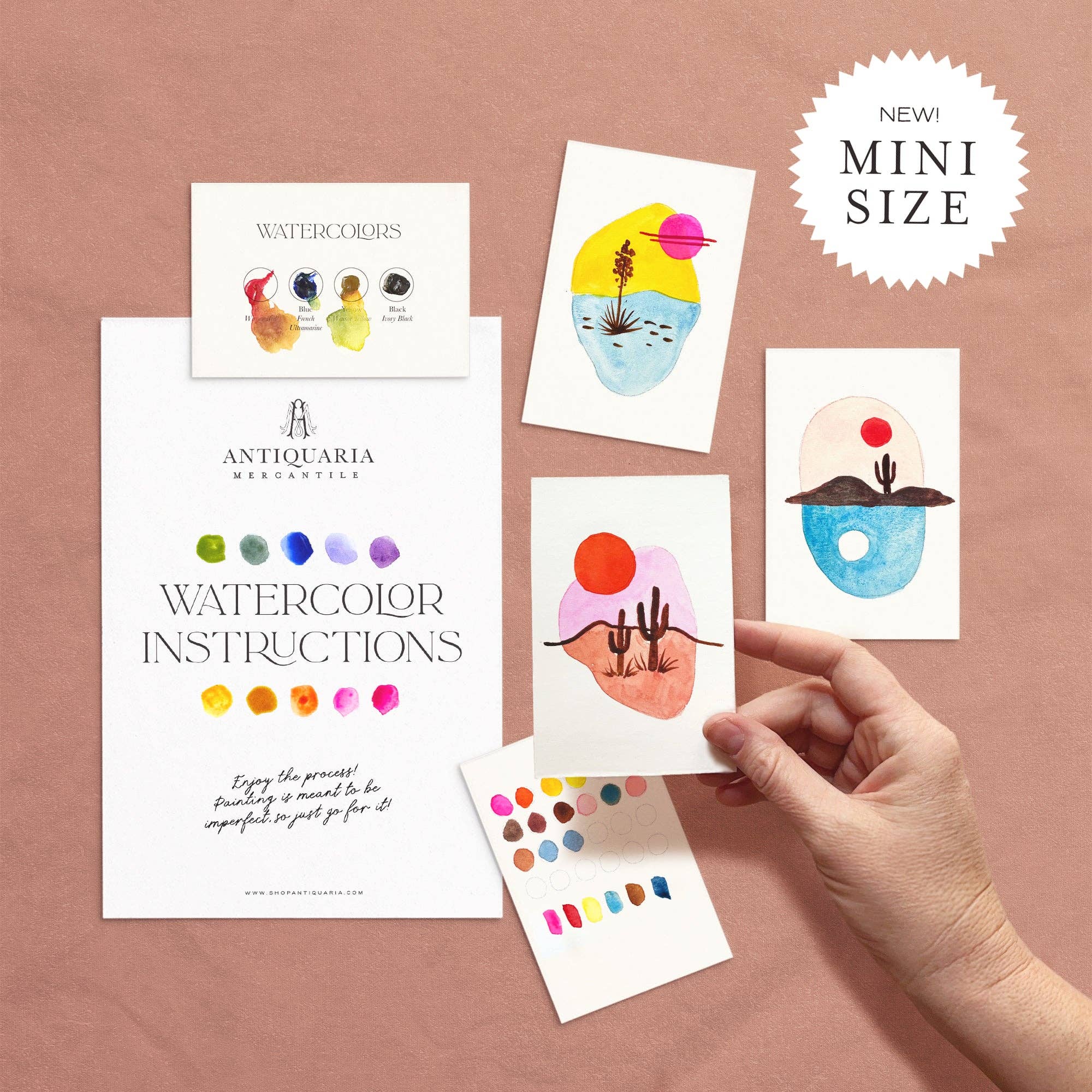 Mini Watercolor Painting Kit: Desert Landscapes - Image 2