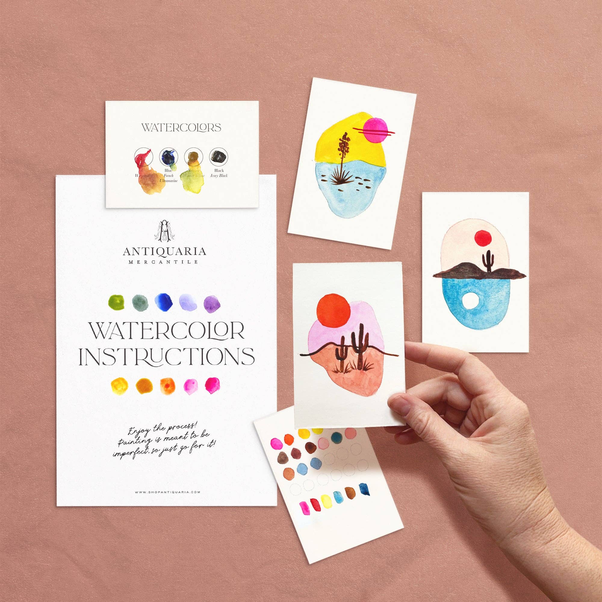 Mini Watercolor Painting Kit: Desert Landscapes - Image 4