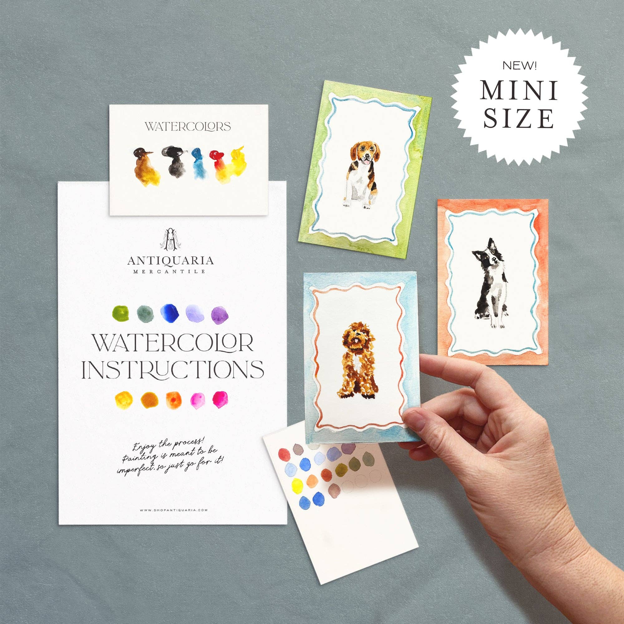 Mini Watercolor Painting Kit: Dogs - Image 2