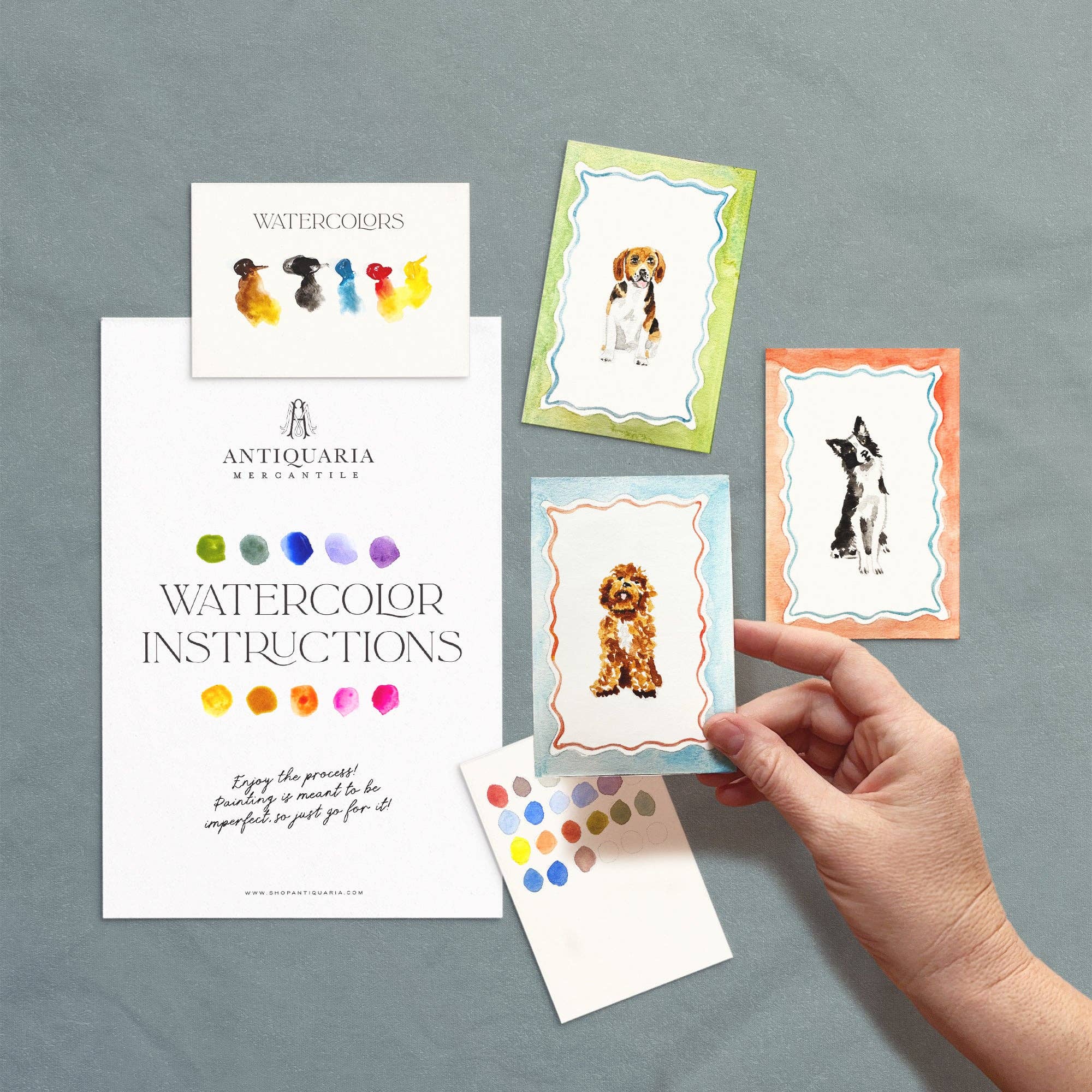 Mini Watercolor Painting Kit: Dogs - Image 3