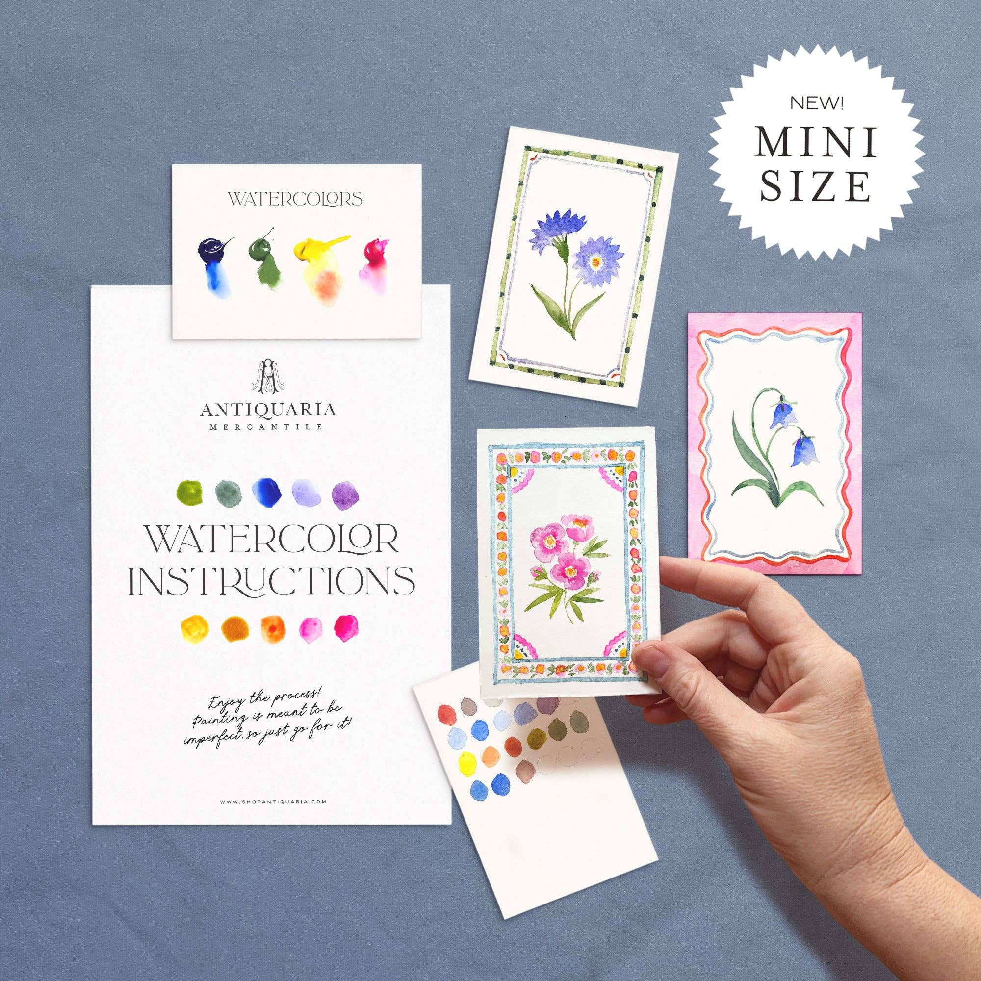 Mini Watercolor Painting Kit: Flowers - Image 2