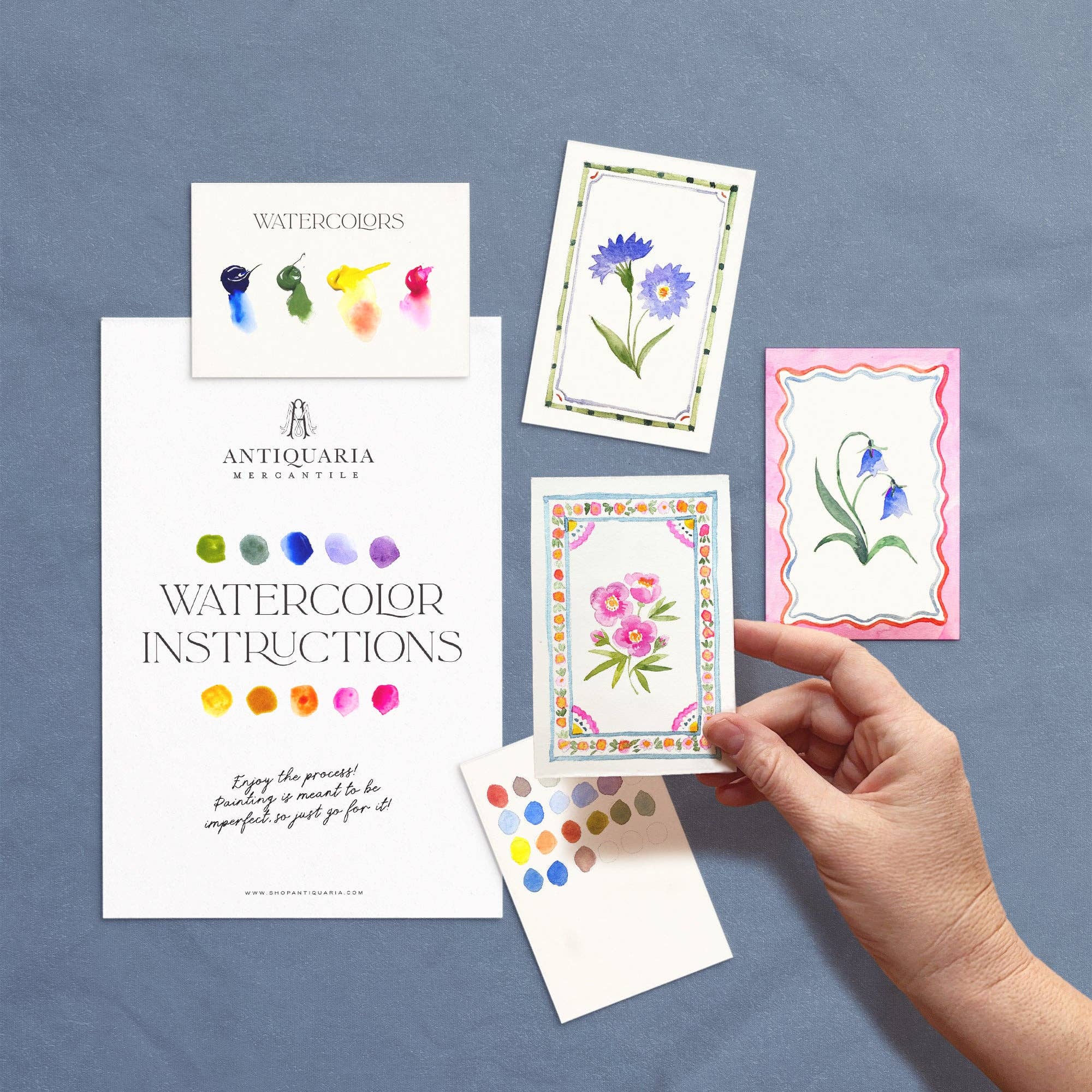 Mini Watercolor Painting Kit: Flowers - Image 5