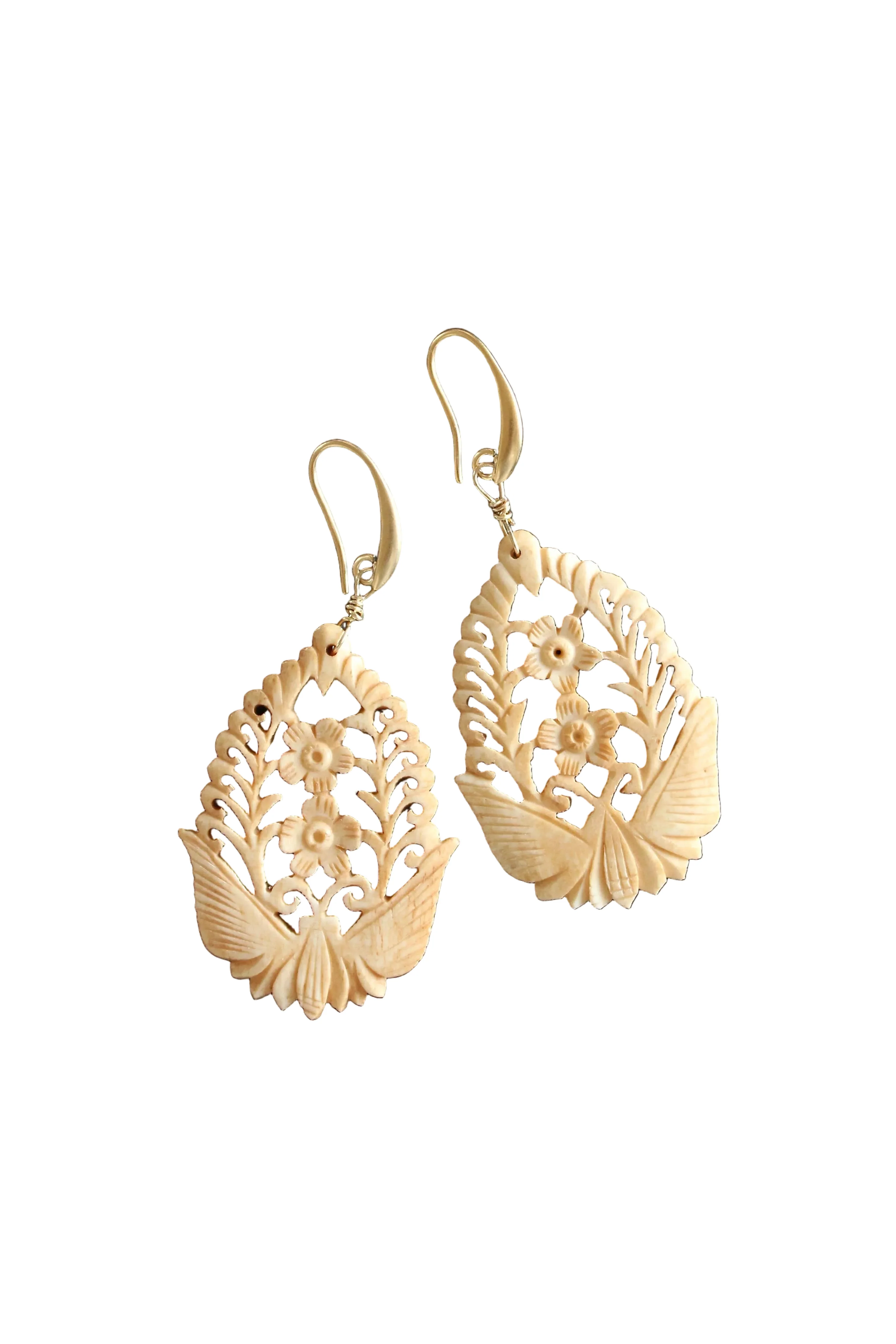 Hand Carved Earrings