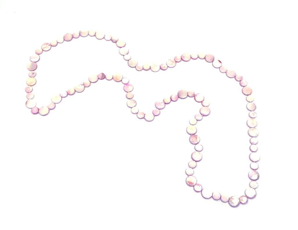 Pink Mother of Pearl Single Strand Necklace
