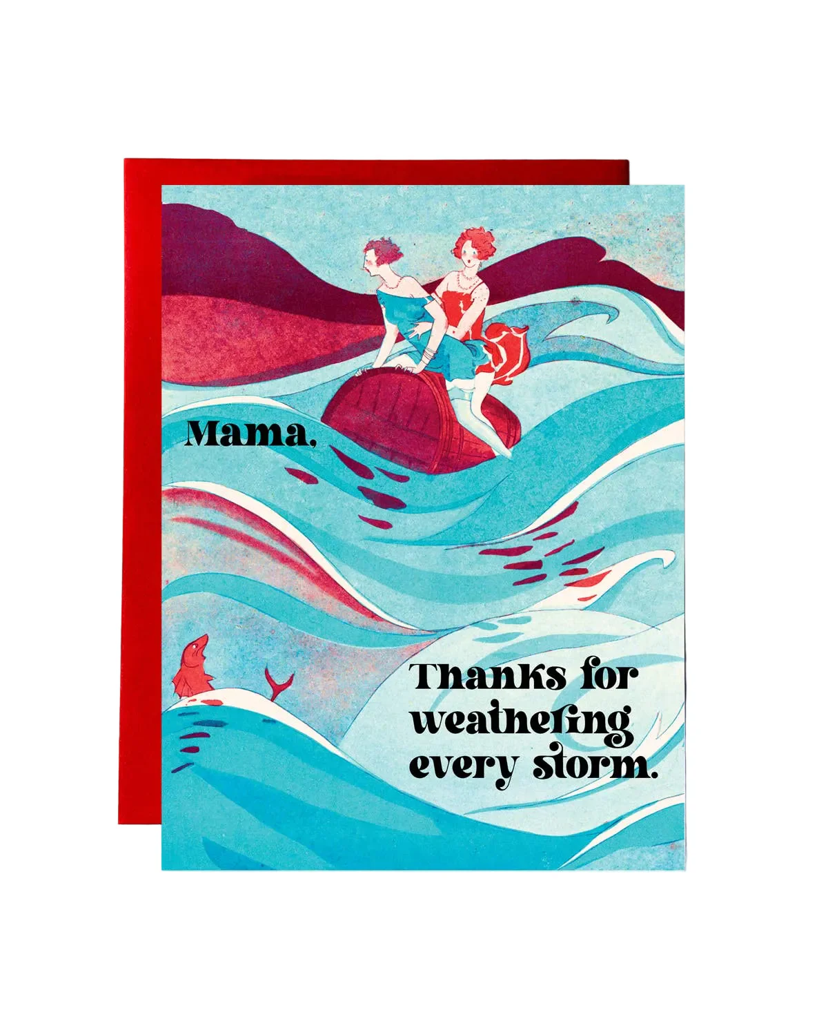 Mother's Day Weathering the Storm Art Deco Card