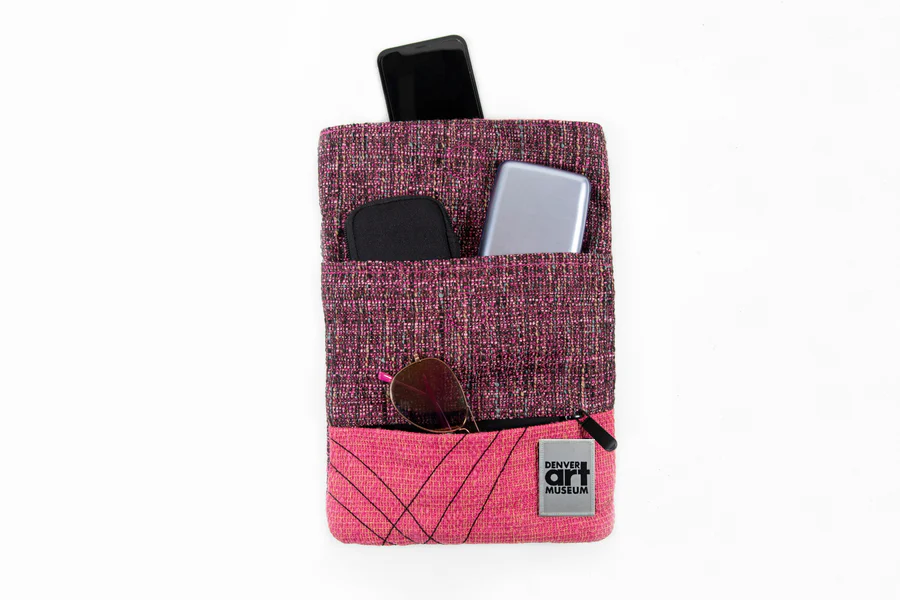 Multi Purpose 11" Crossbody Bag Static Pink with Denver Art Museum Velcro Patch - Image 2