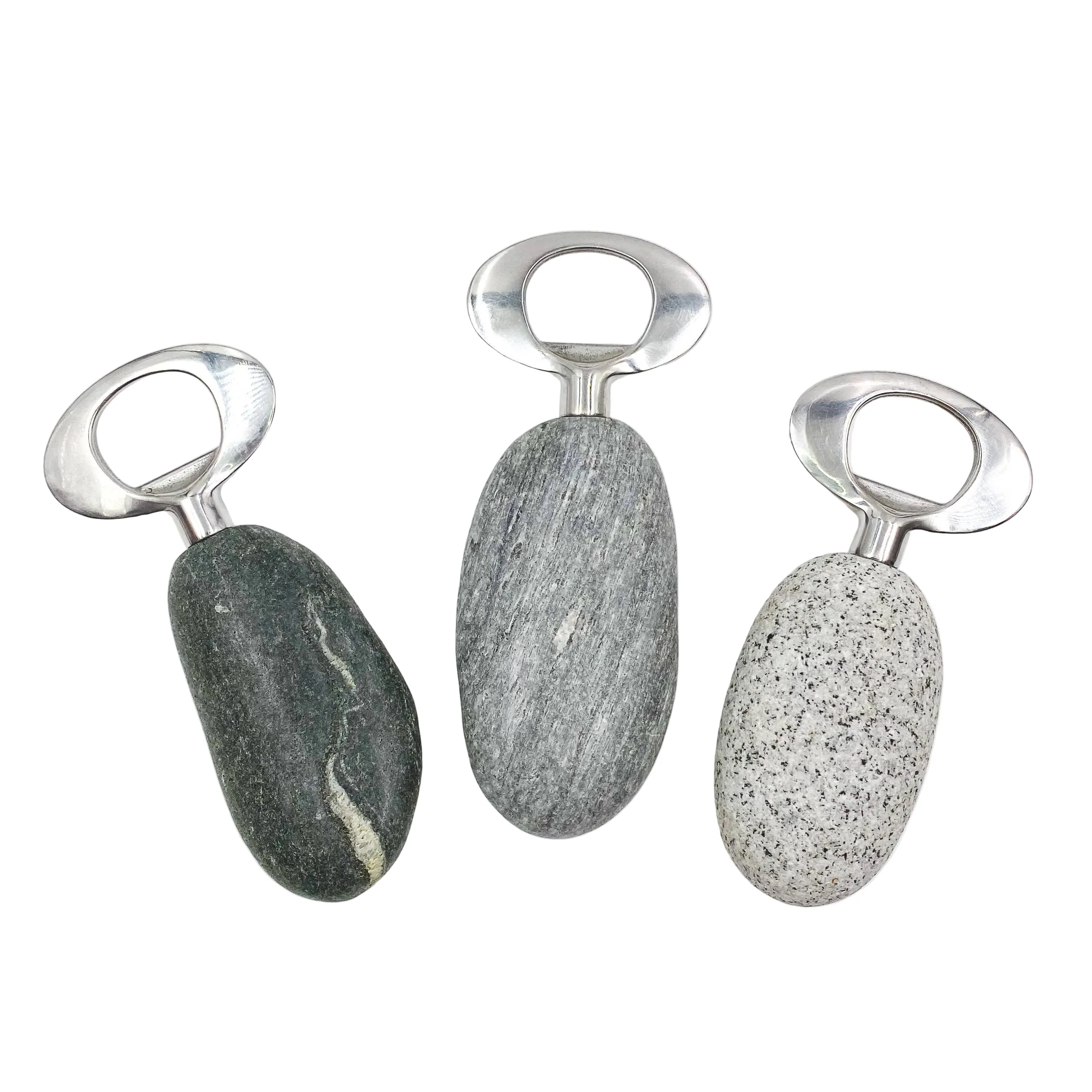 Nature-Inspired Stainless Steel Stone Bottle Opener