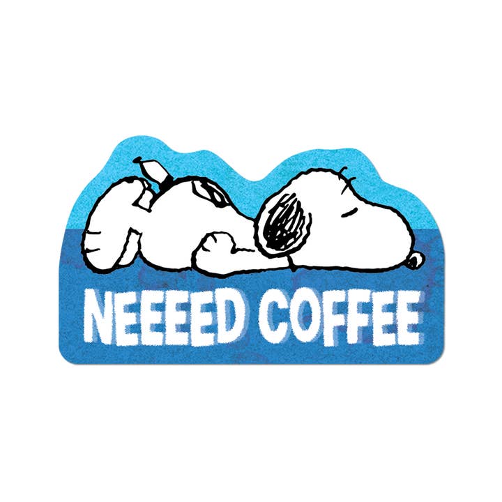 Need Coffee by Peanuts - Individual Die Cut Sticker