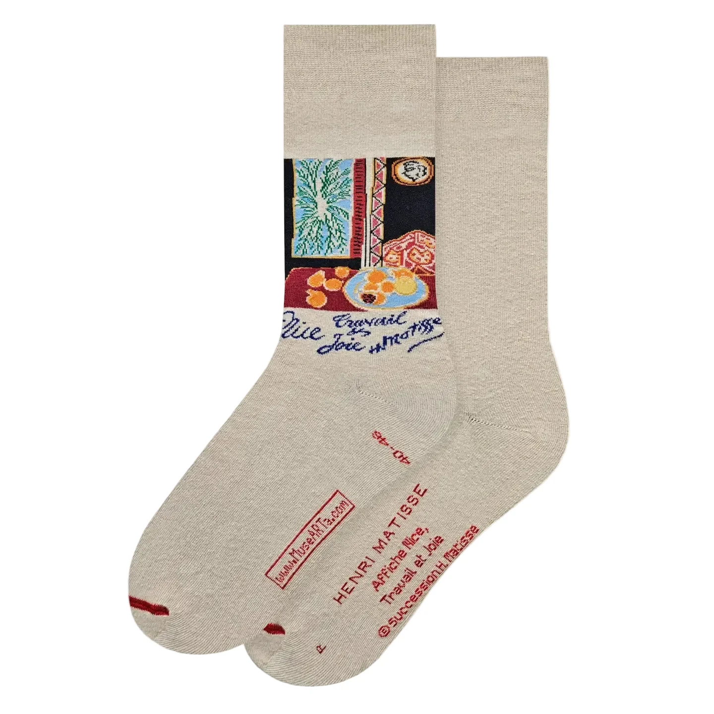 Henri Matisse - Nice, Work and Joy Socks