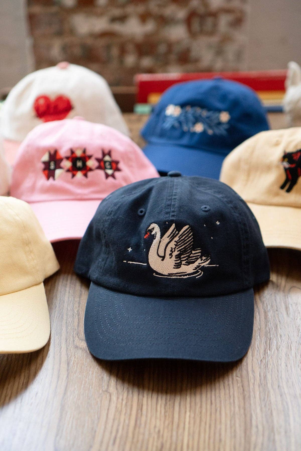 Night Swans Hat | Embroidered Swan Dad Hat - Image 3