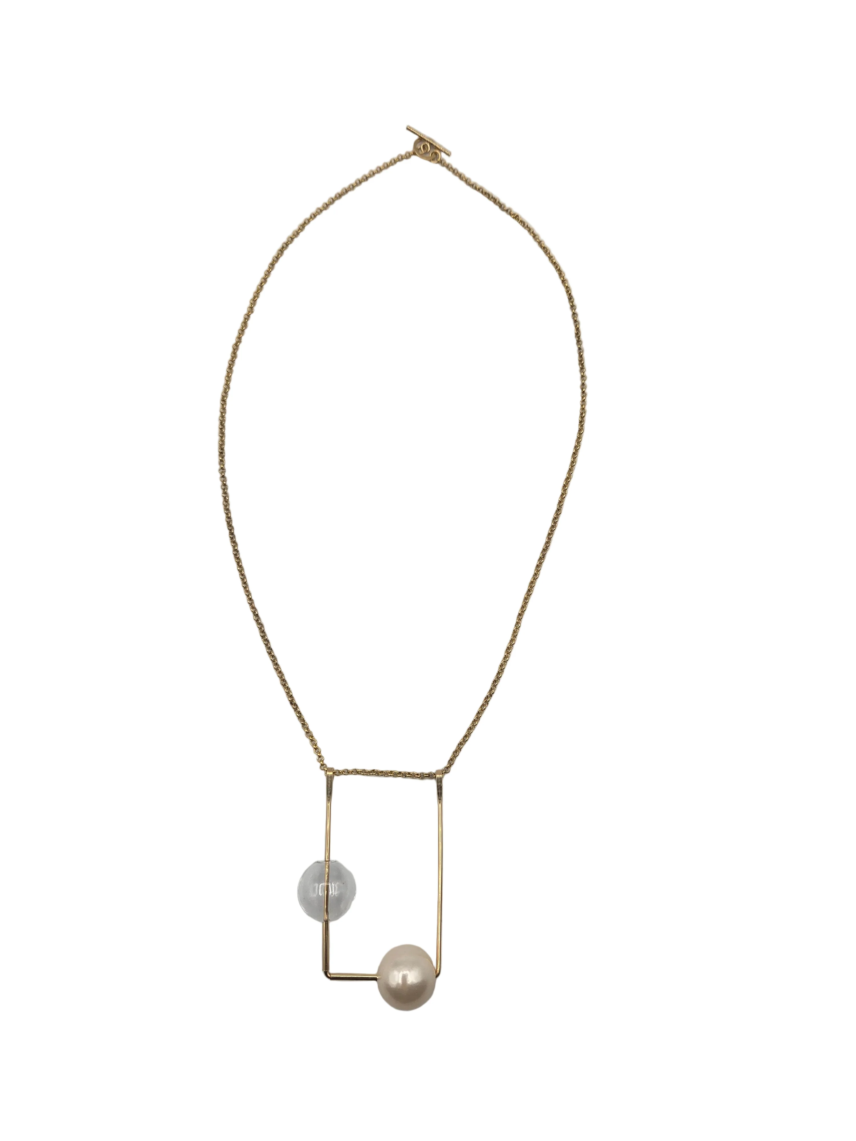 Norma Necklace Clear and Pearl - Image 2