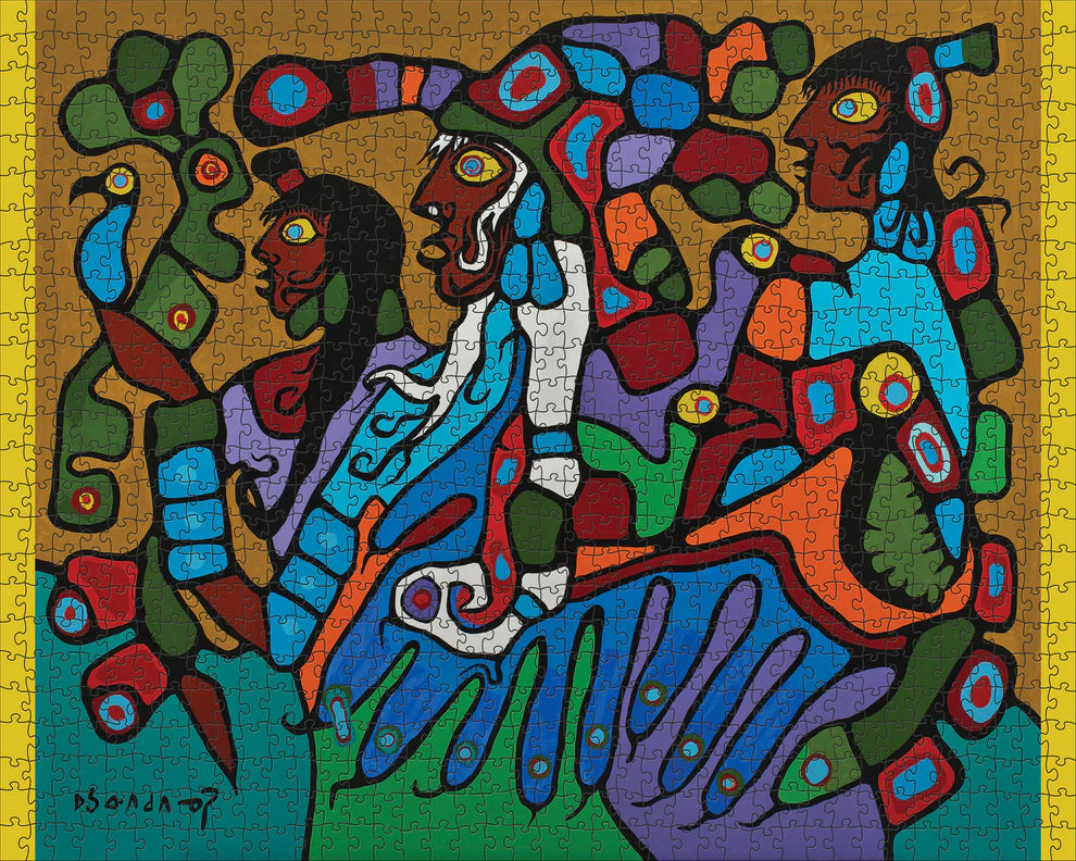 Norval Morrisseau: Shaman and  Disciples 1000-Piece - Image 2