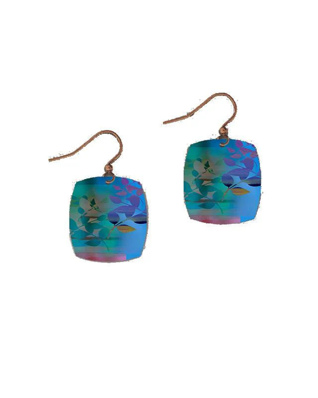 Ocean Dusk Button Drop Earrings