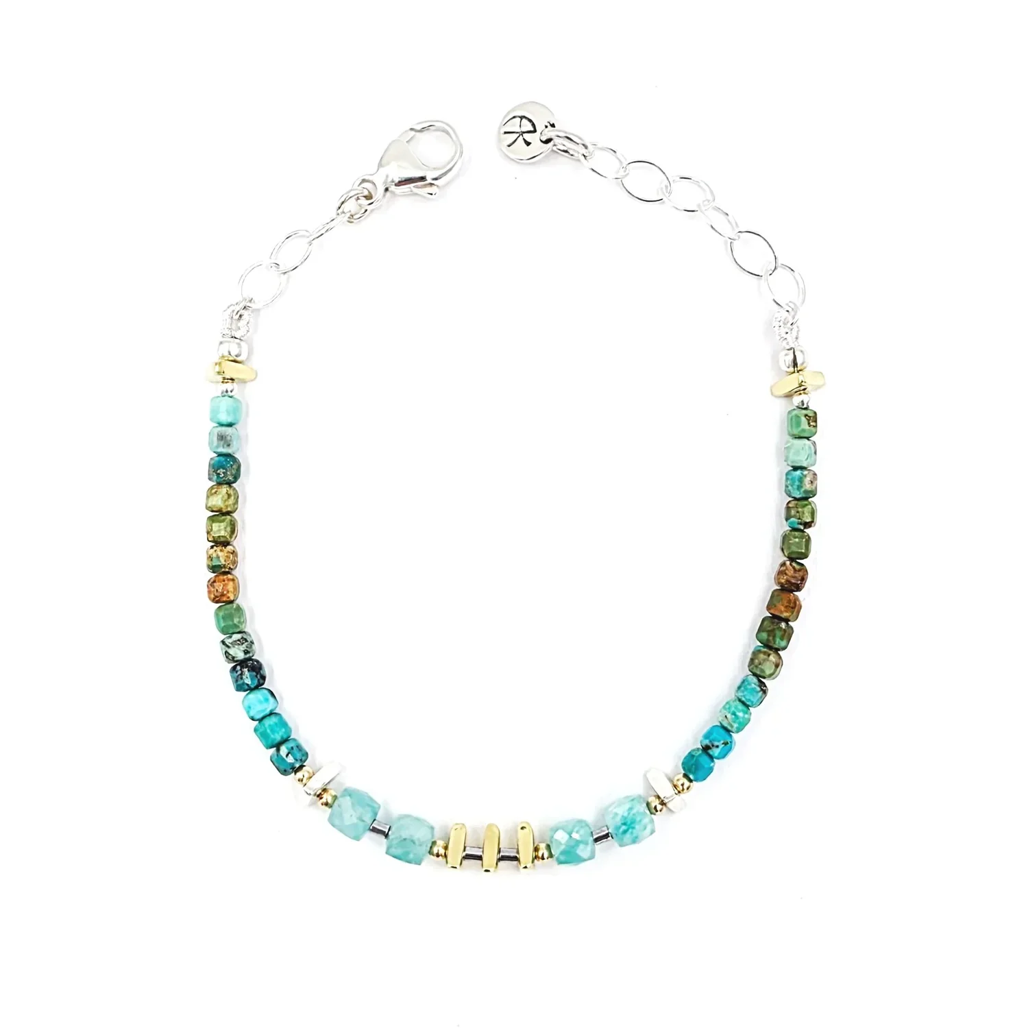 Ombre Hubei Turquoise & Peruvian Amazonite Bracelet