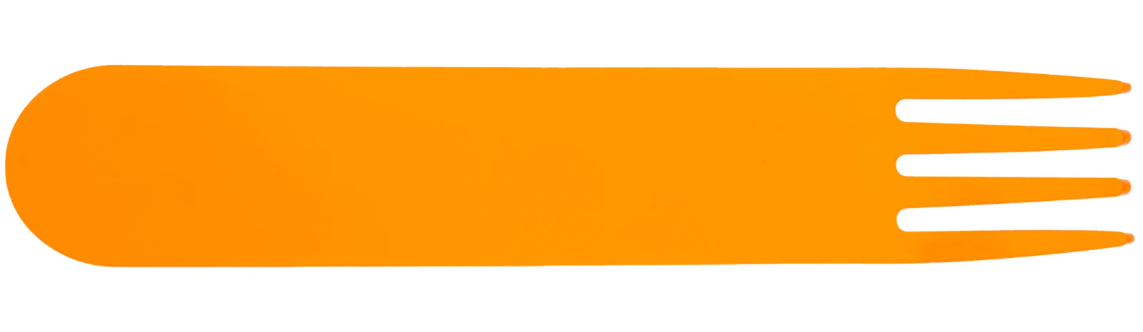 Orange Acrylic Fork, Brown Silicone Sleeve - Image 2