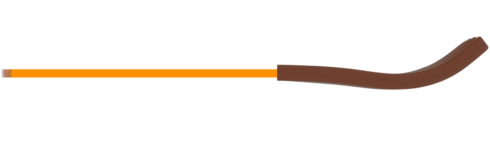Orange Acrylic Fork, Brown Silicone Sleeve - Image 3