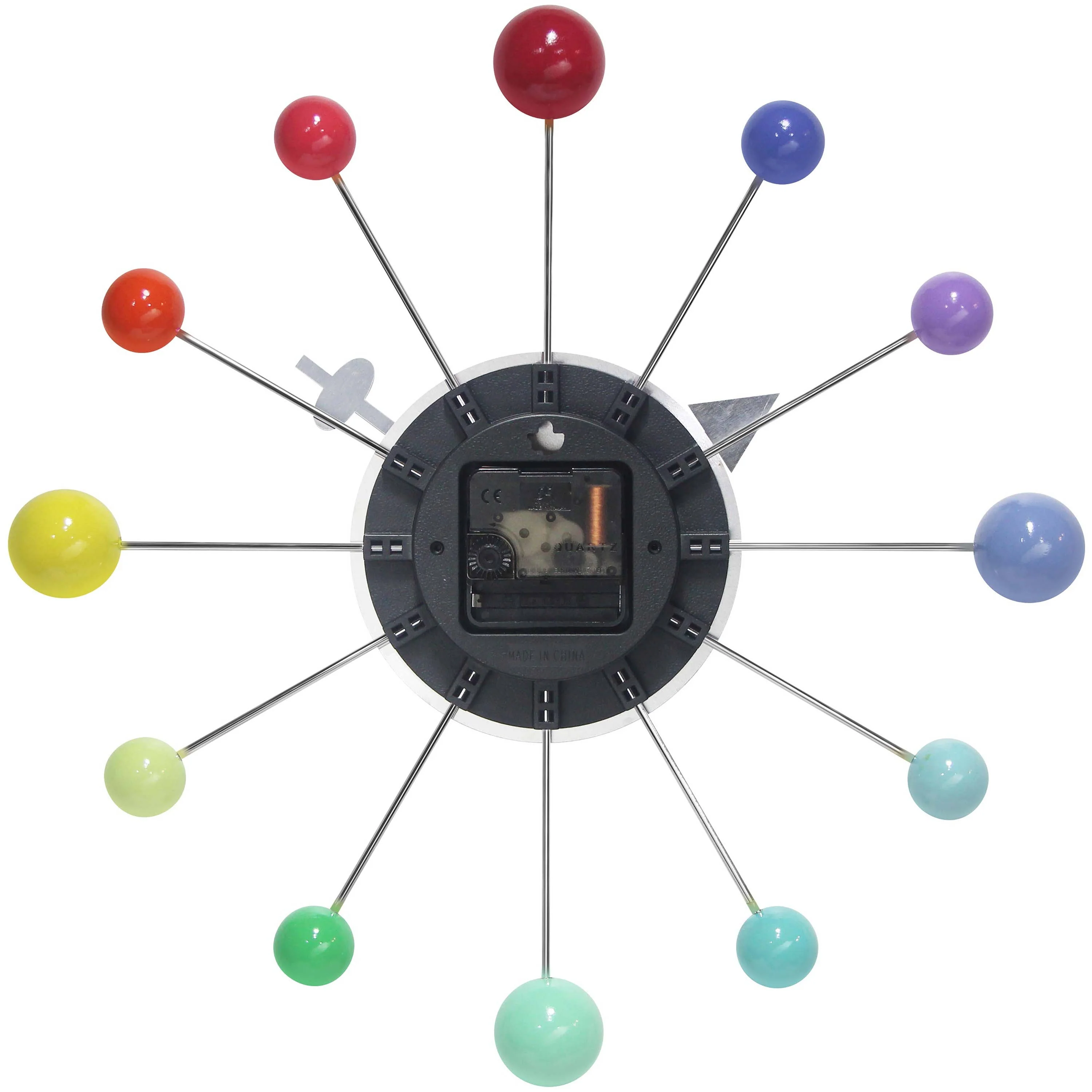 Orb Spoke Rainbow Indoor Wall Clock 15 Inch - Image 3