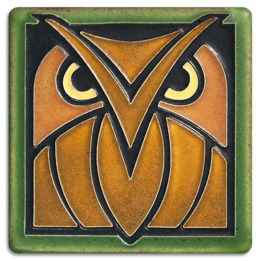 Motawi 4x4 Owl Tiles - Image 2