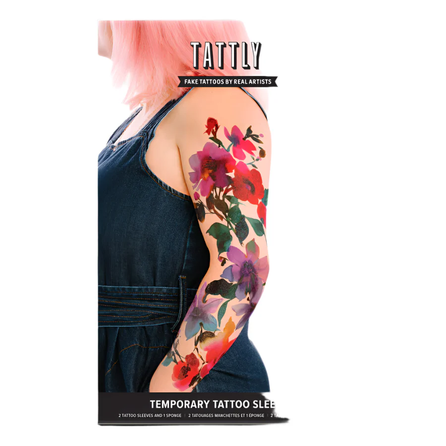 Painted Floral Tattoo Sleeve Kit