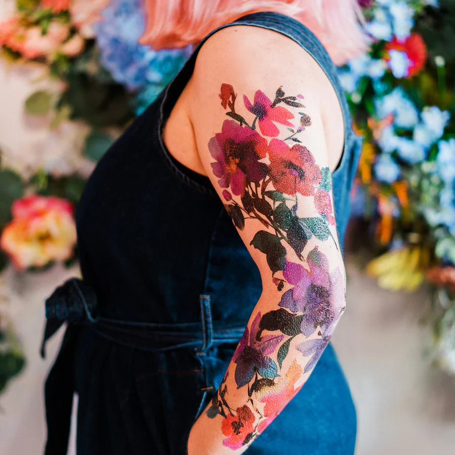 Painted Floral Tattoo Sleeve Kit - Image 3
