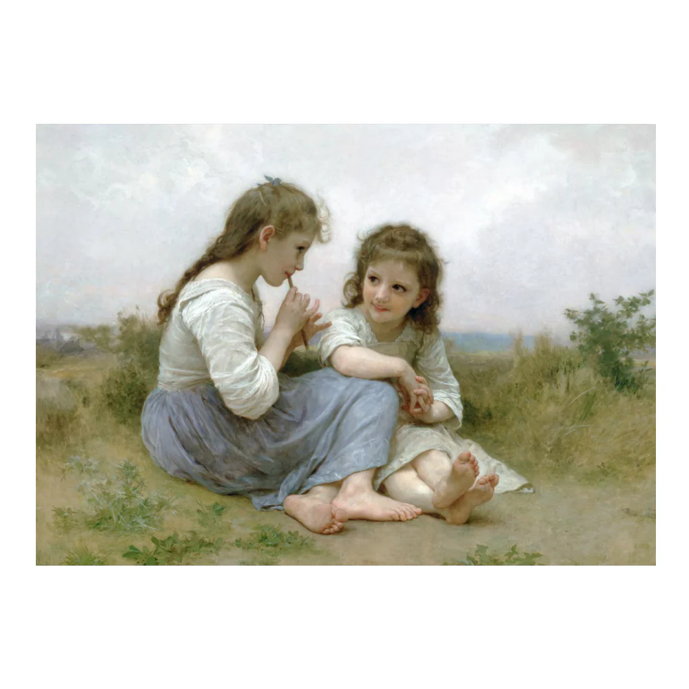 William Adolphe Bouguereau: Childhood Idyll Postcard