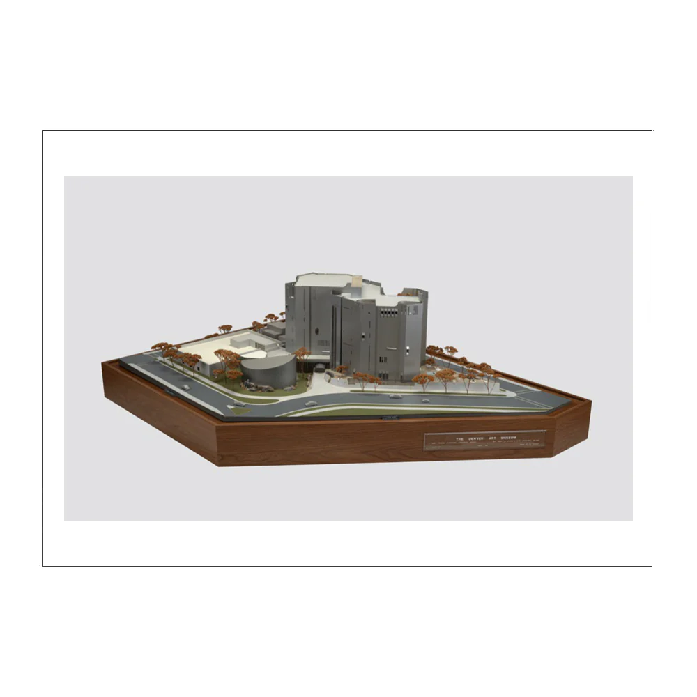 Model of the Denver Art Museum 1966 Postcard