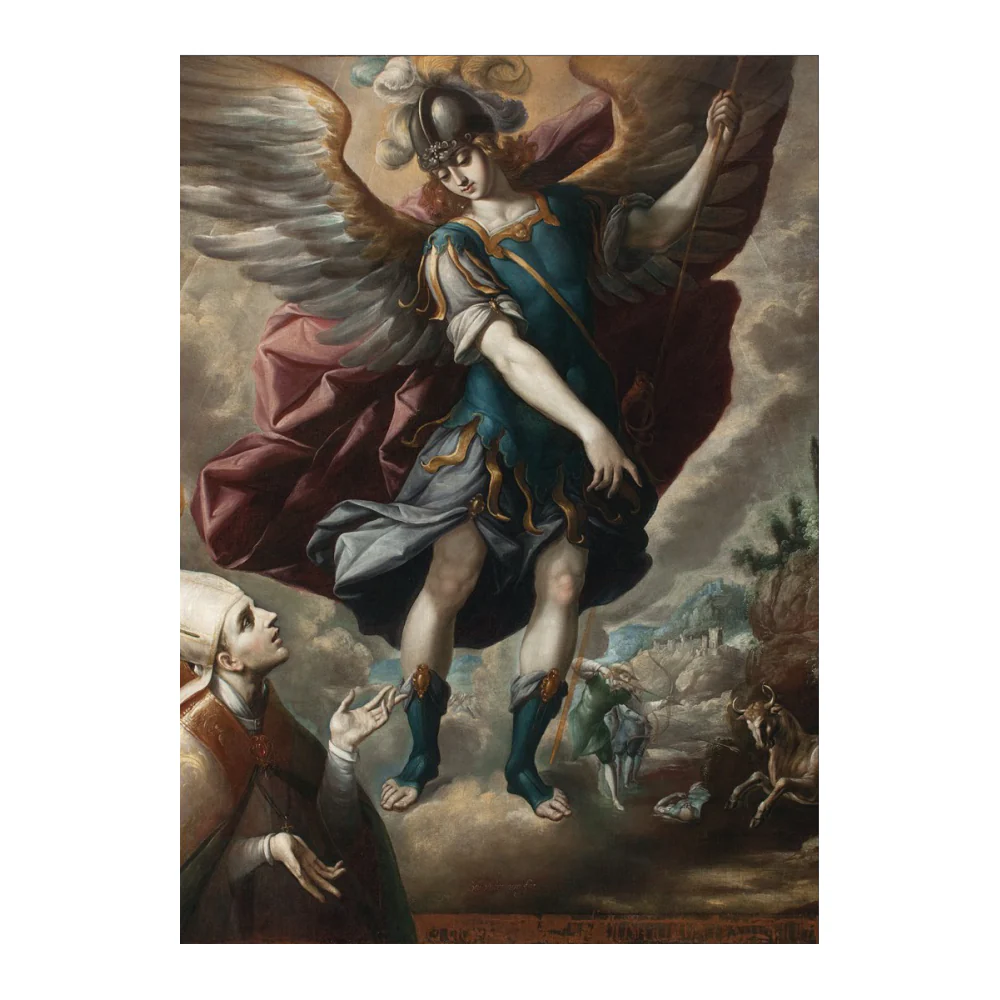 Sebastian Lopez de Arteaga: Saint Michael & The Bull Postcard