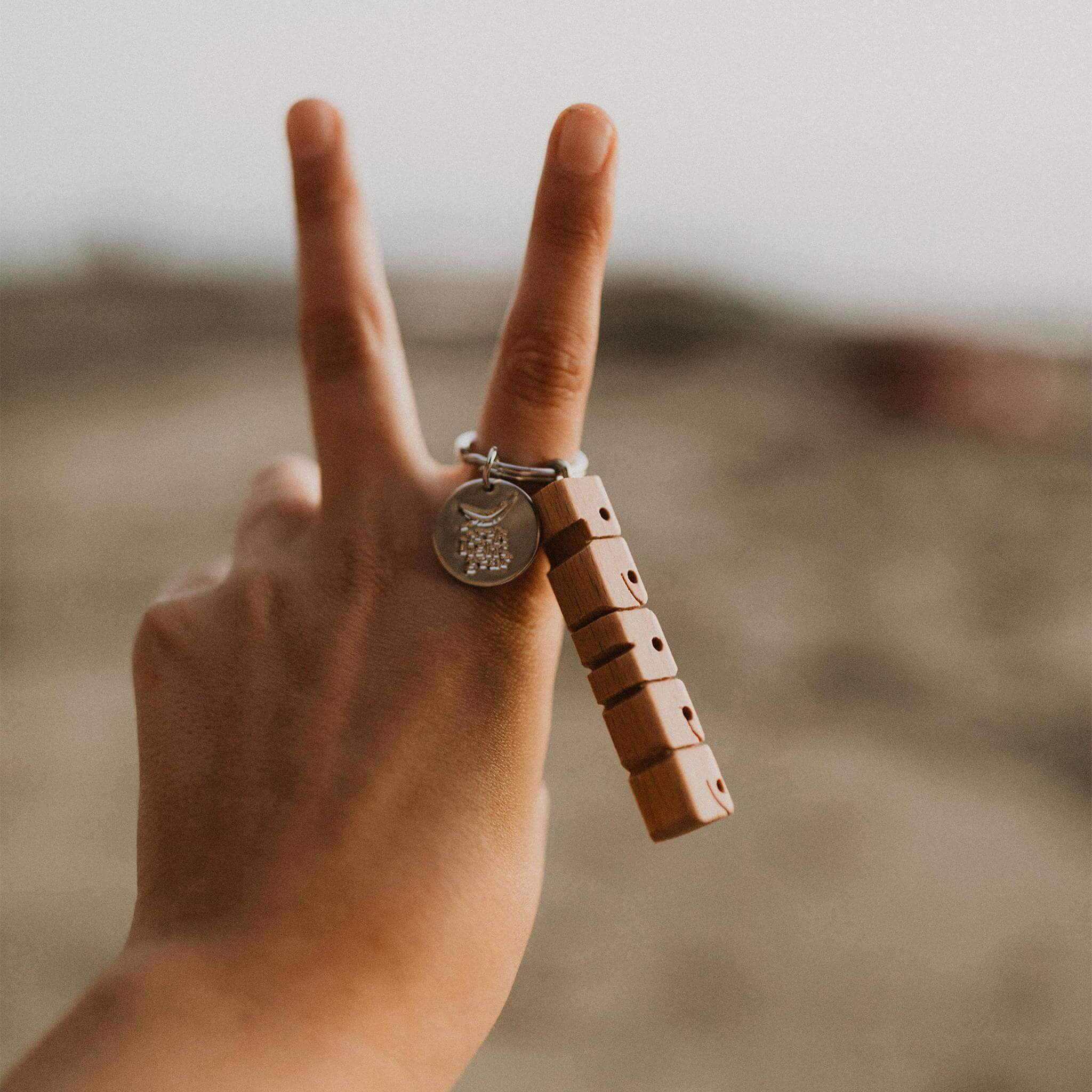 PEACE Wood Keychain - Image 5