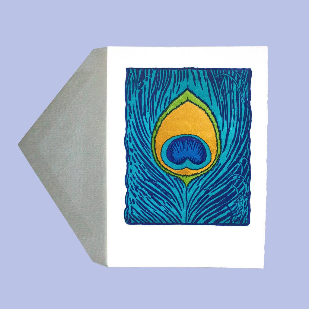 Peacock Feather Individual Card - Image 2