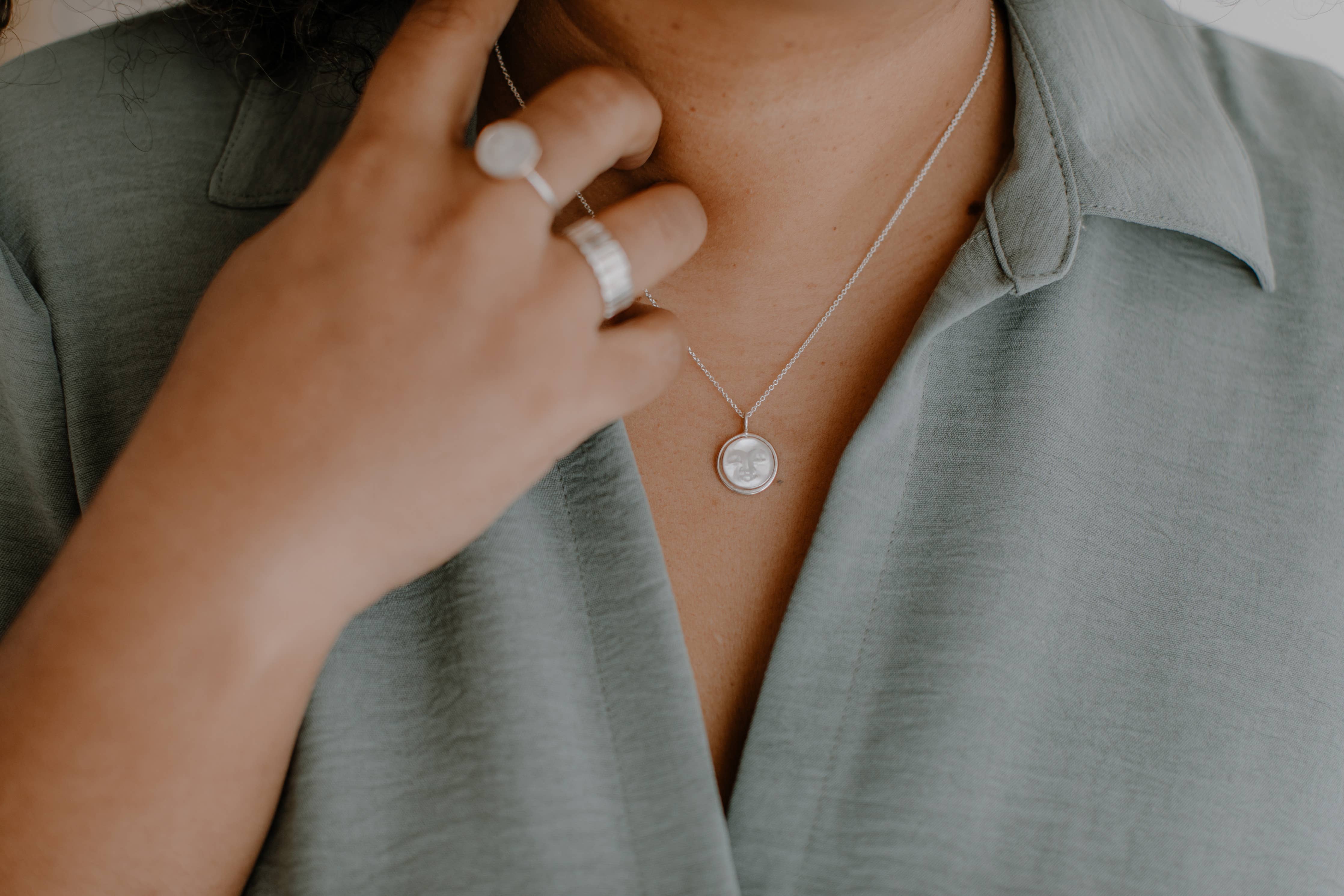 Pearl Moon Necklace - Image 3