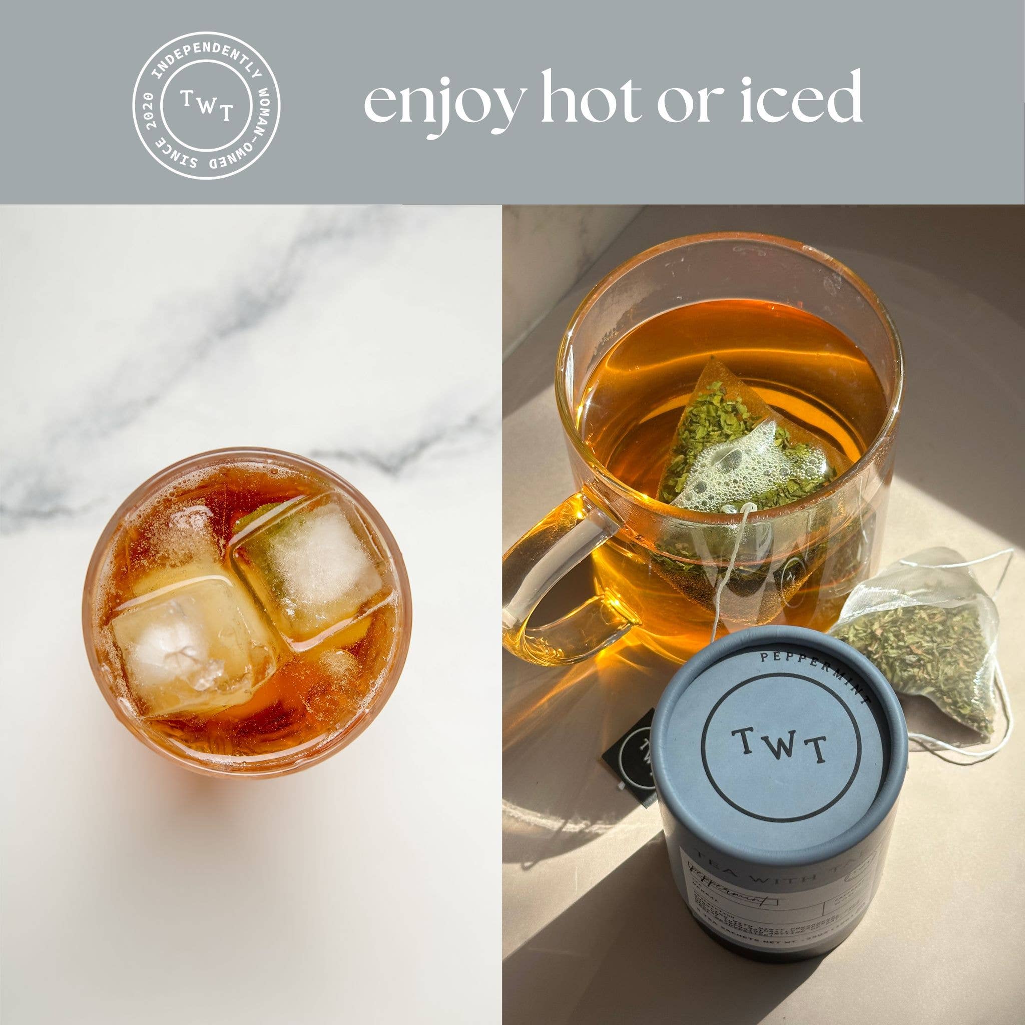 Peppermint Herbal Mini Tea Tube Gift (5 tea bags) - Image 8