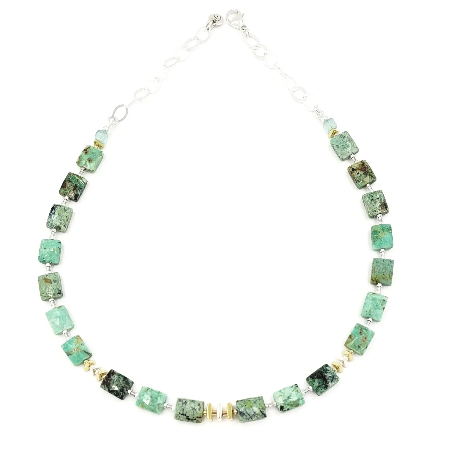 Peruvian Turquoise & Blue Chalcedony Necklace