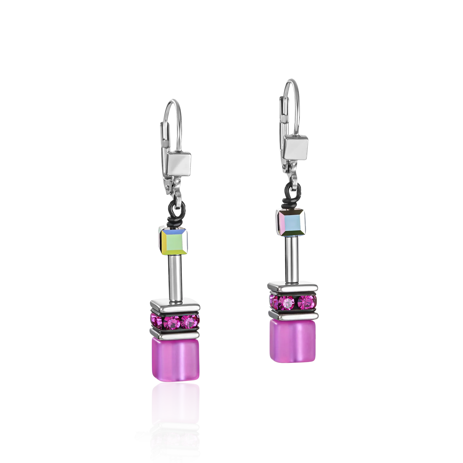 GeoCube Pink Earrings