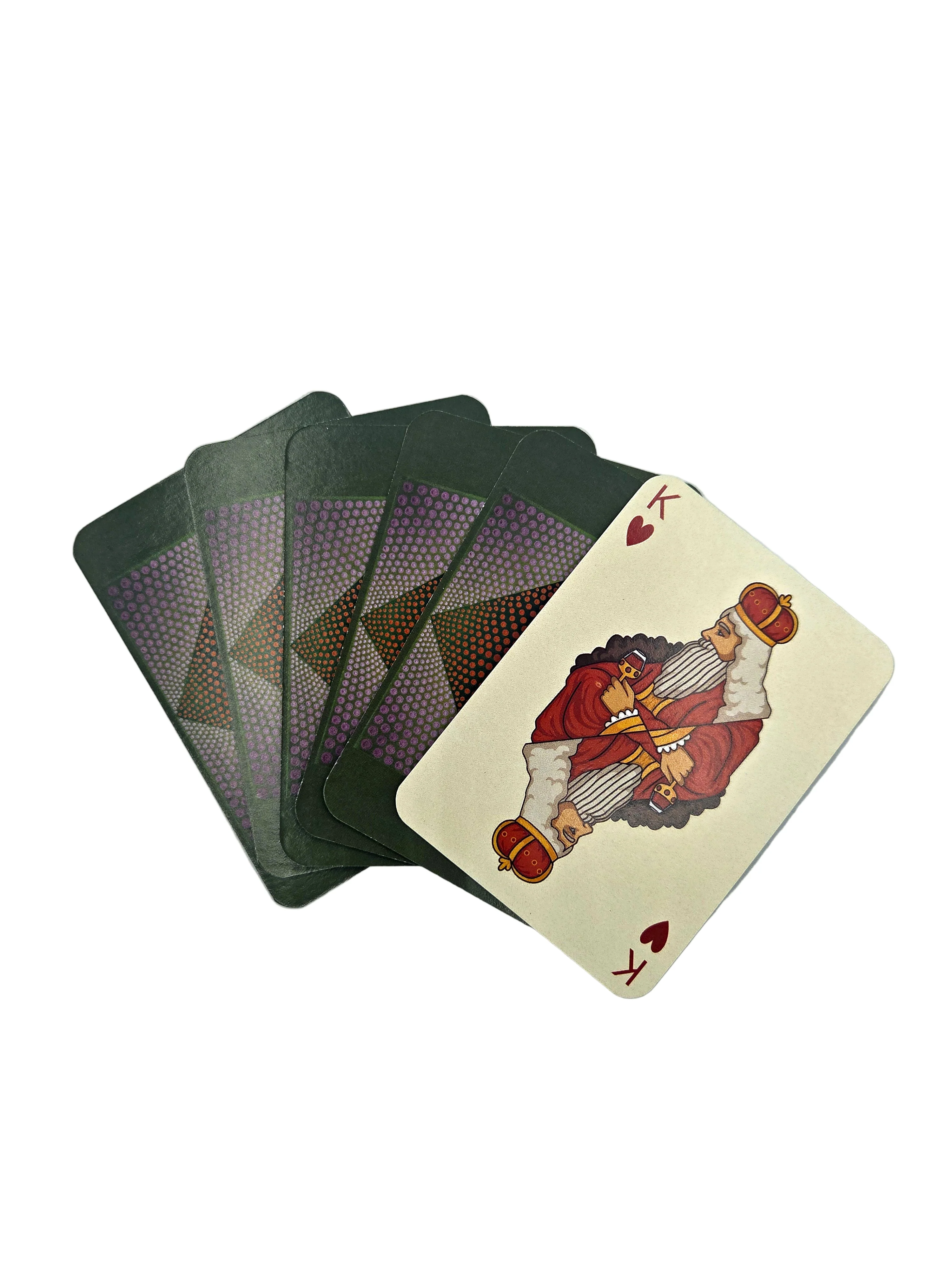 Vance Kirkland Orange & Purple Vibrations Playing Cards