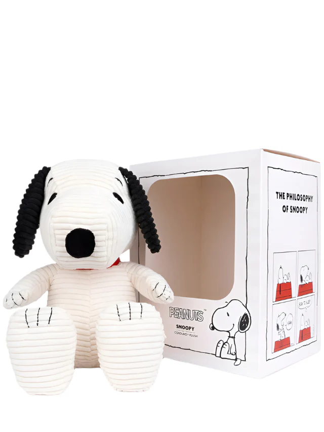 Plush PEANUTS Snoopy Cream Corduroy in Gift box 11"