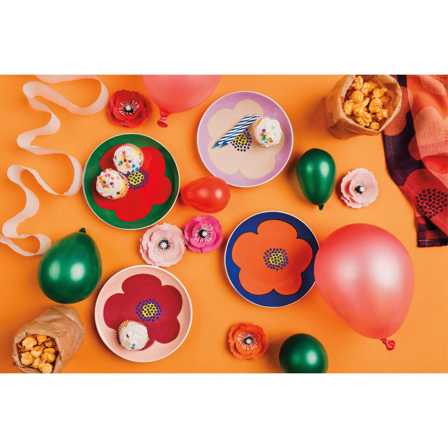 Poppy Appetizer Plates Set of 4 Assorted - Image 2