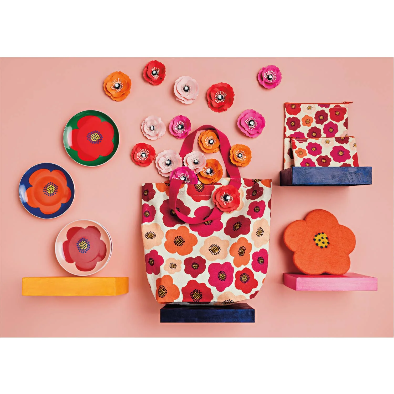Poppy Appetizer Plates Set of 4 Assorted - Image 4