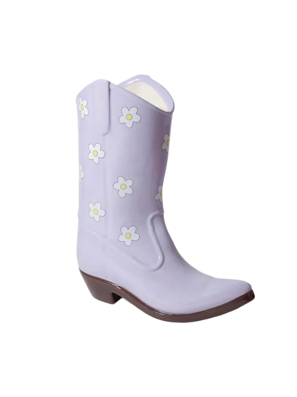 Purple Cowboy Boot Vase
