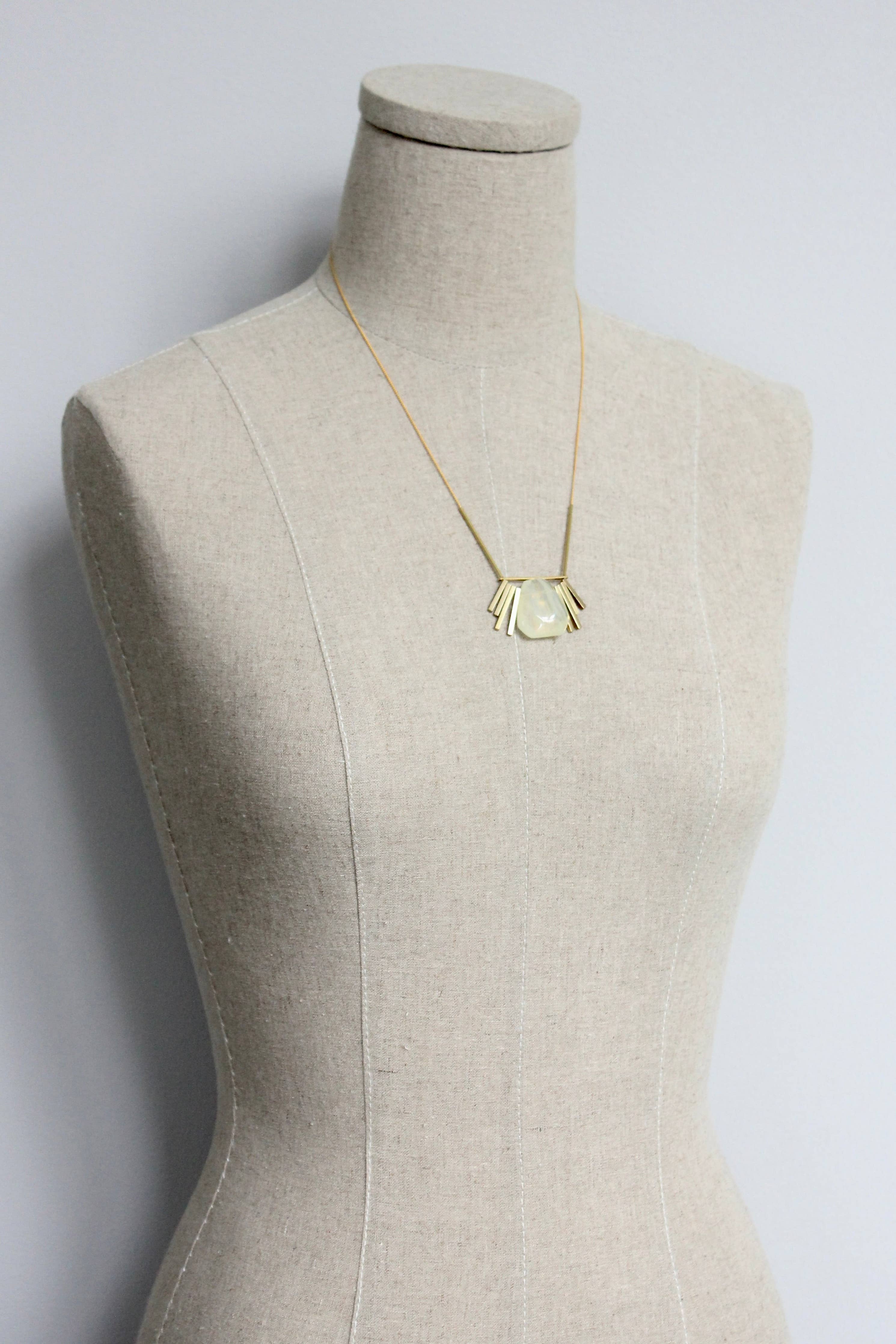 Quartz Geometric Necklace - Image 3