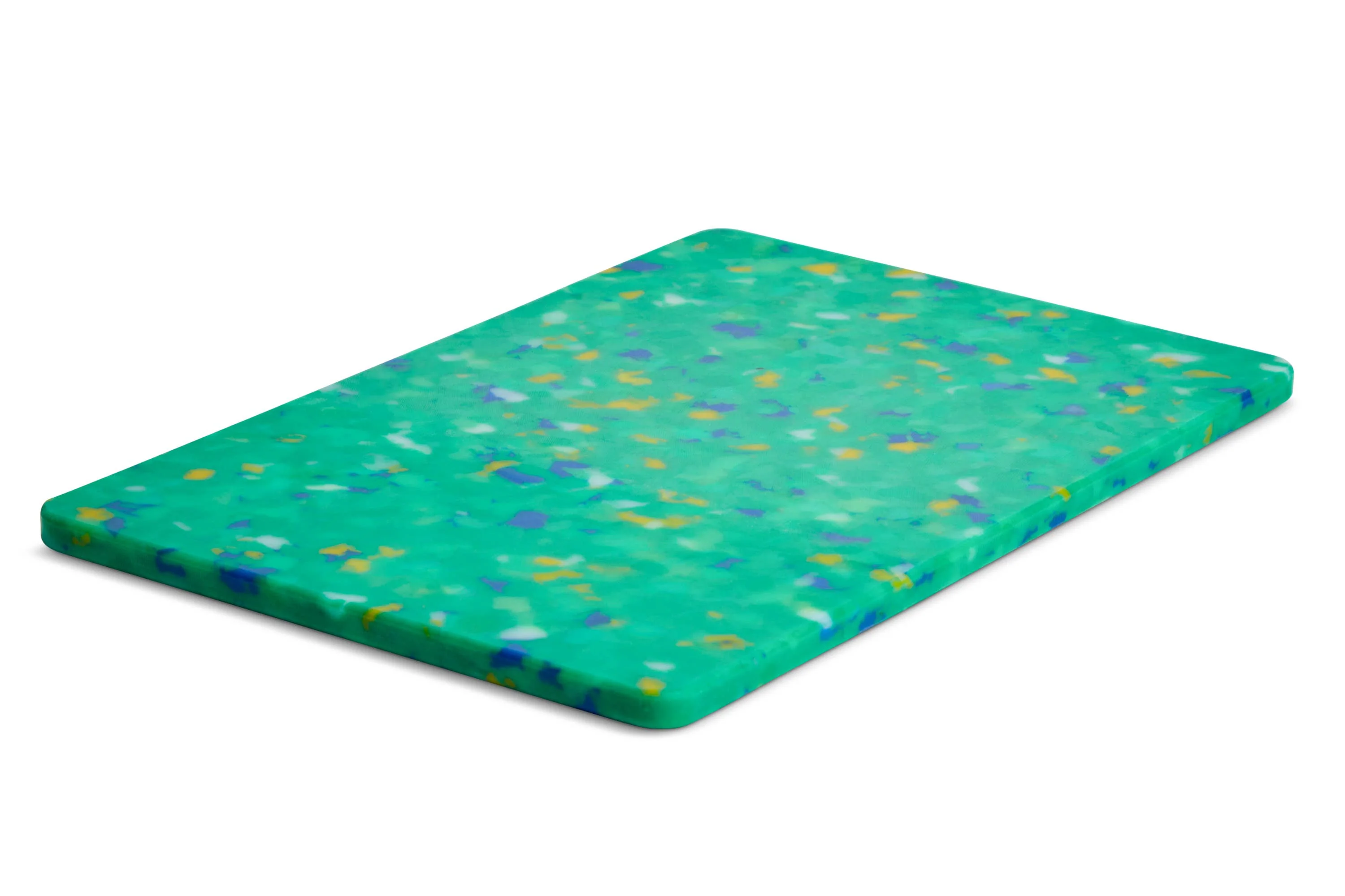 Recycled Plastic Cutting Board Small Green Confetti - Image 2
