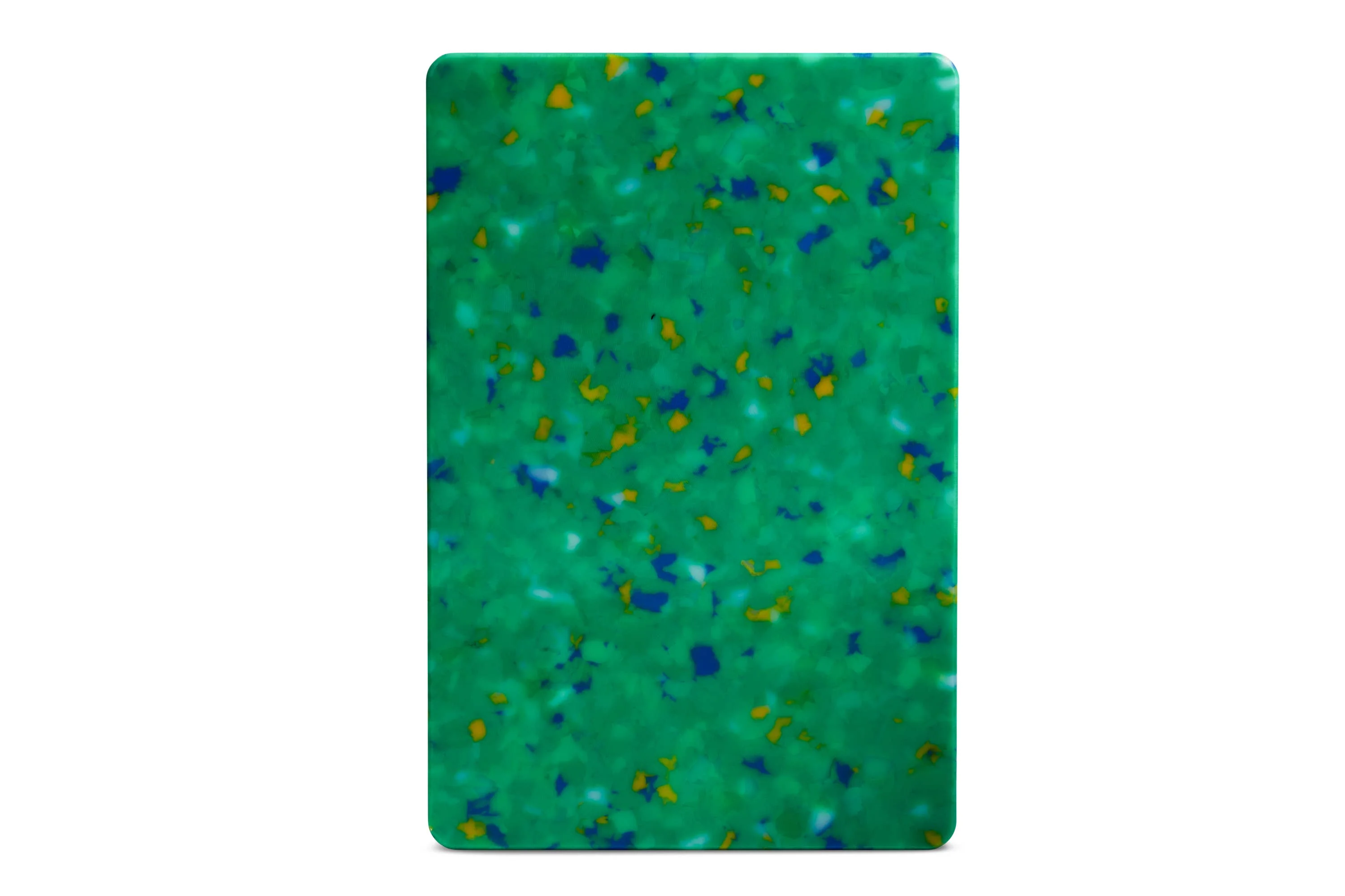 Recycled Plastic Cutting Board Small Green Confetti - Image 3