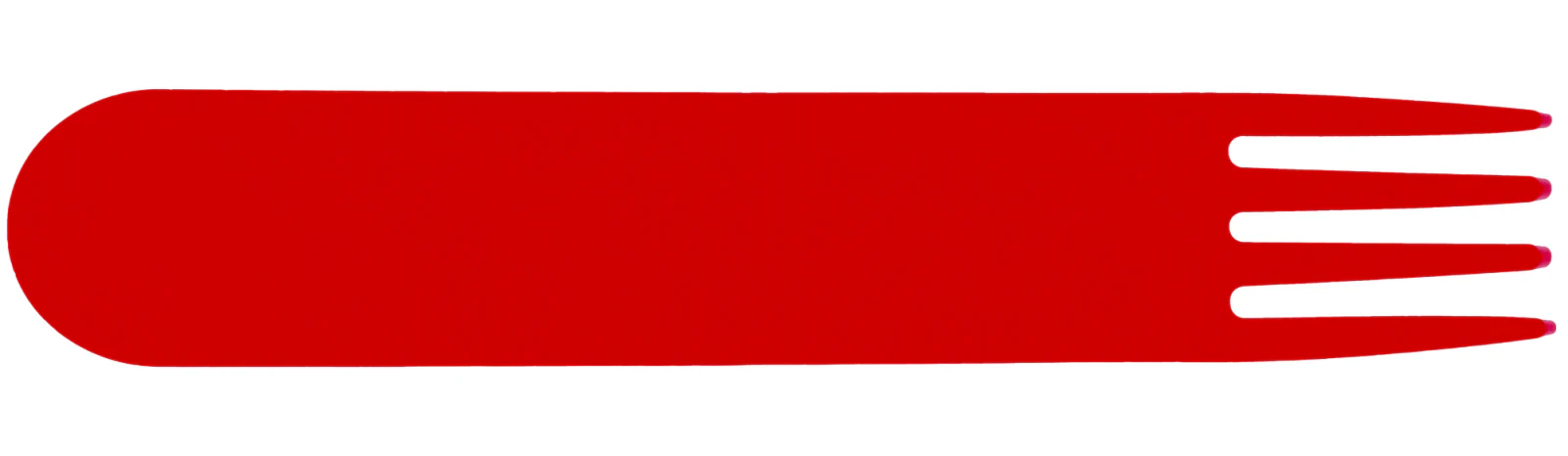 Red Acrylic Fork, Hot Pink Silicone Sleeve - Image 2