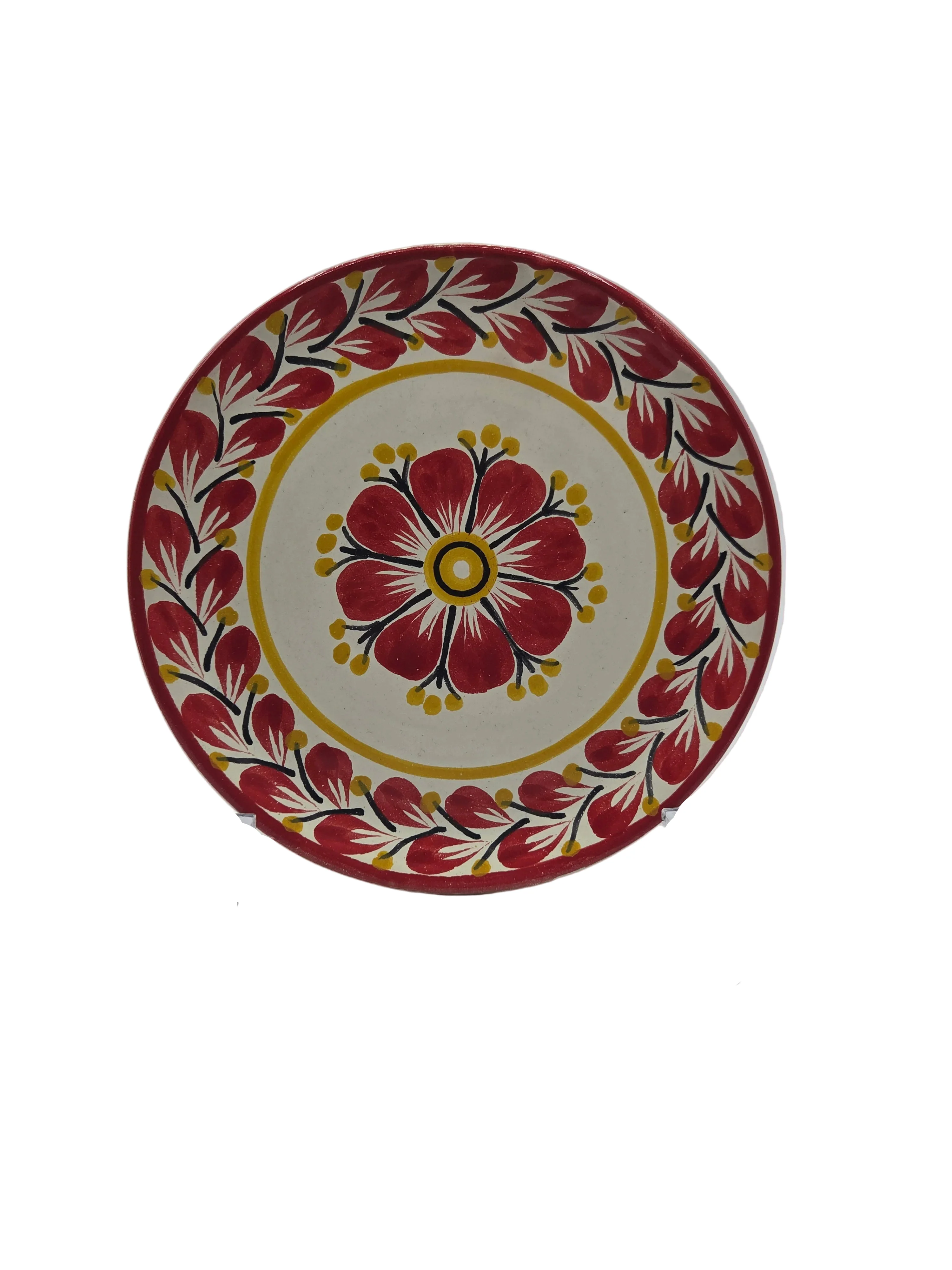 Red Flower Bread Plate