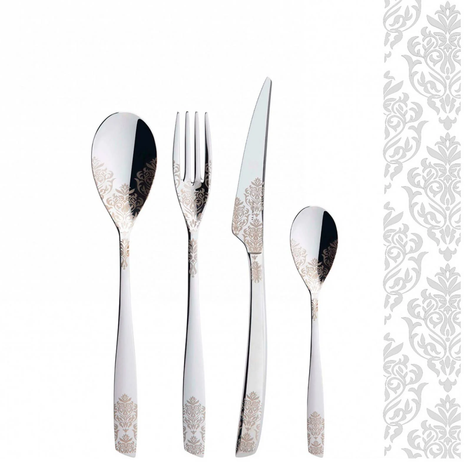 Riviera Devore' 5 Piece Place Setting stainless steel - Image 6