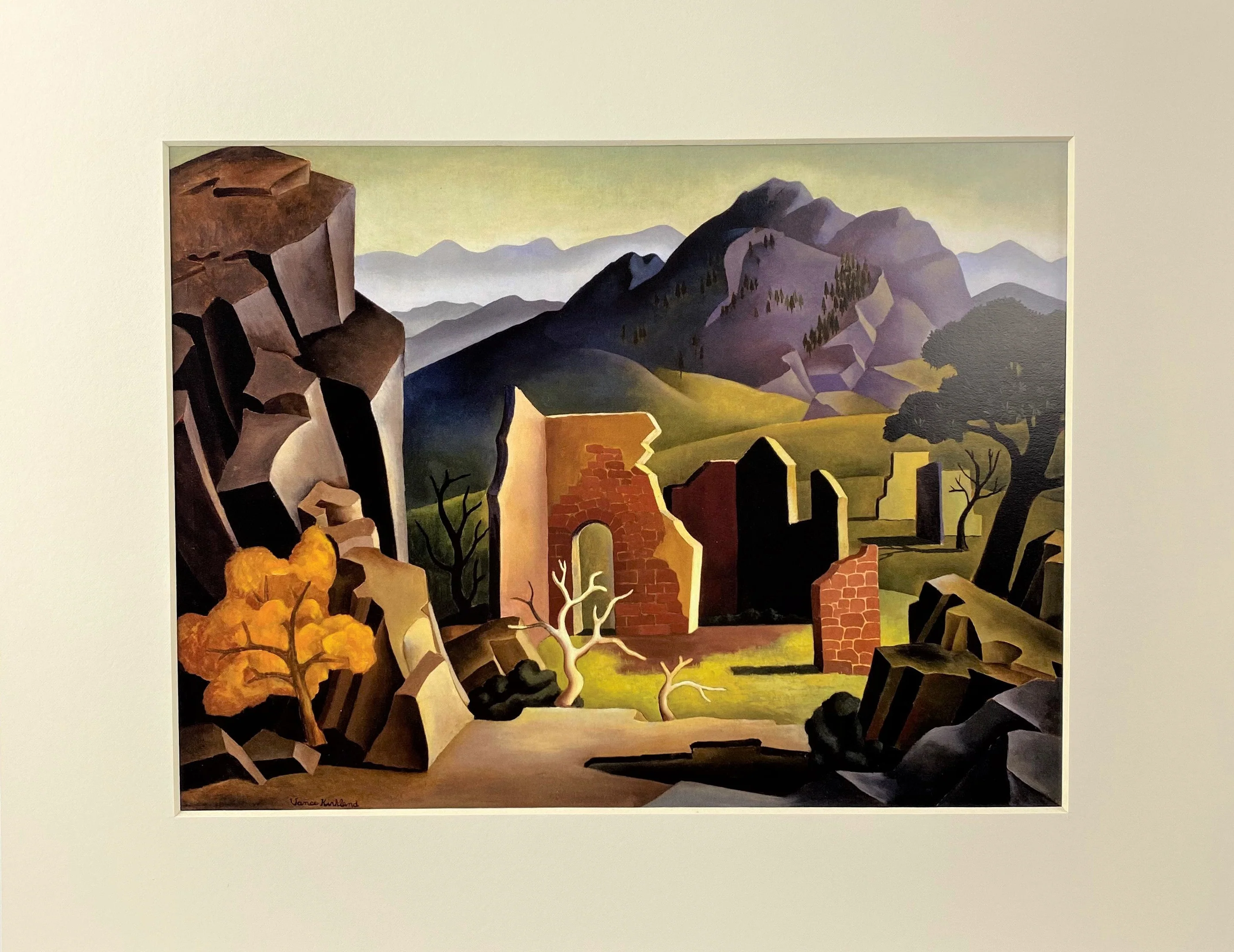 Ruins of Central City Matted Print