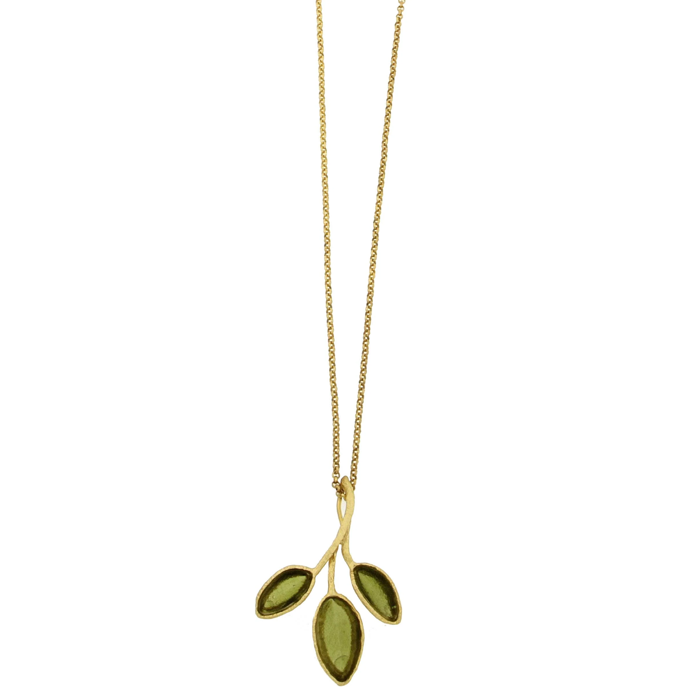 Sage 3-Leaf Drop Pendant