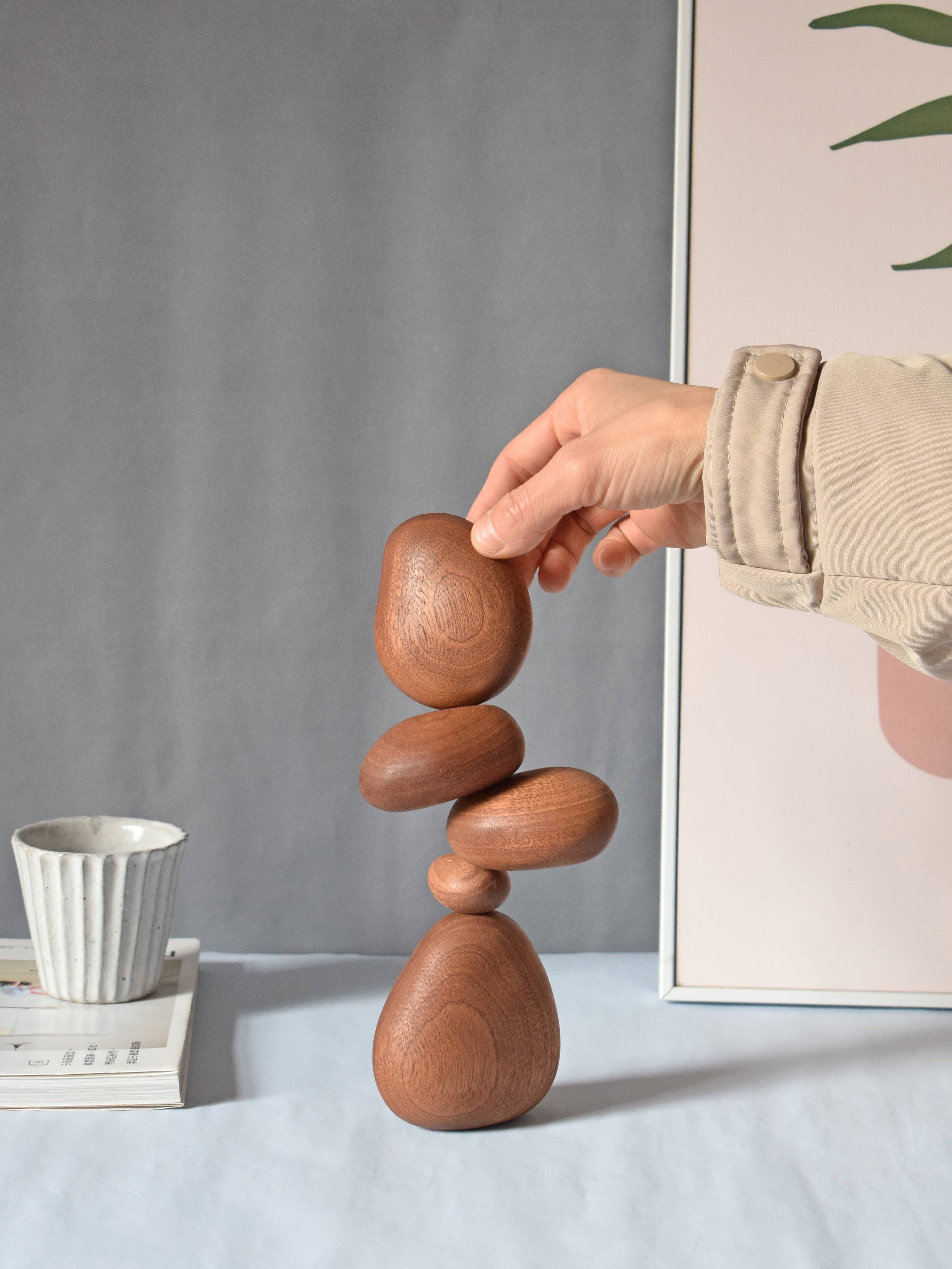 Sapele Wood Balance Stones - Image 4